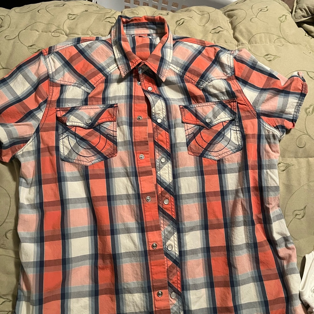 True Religion flannel size large